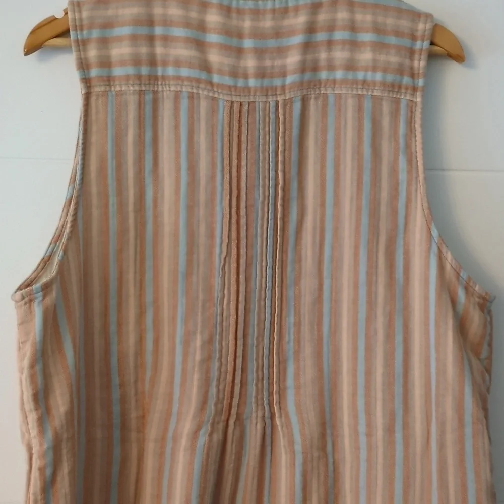 Faherty Isha organic cotton Gauzy Pintuck tunic Dress With Pockets Vacation XXL - Picture 9 of 10